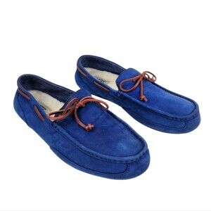 UGG Mens Navy Blue Chester Capra Suede Slip On Driving Loafers US 9